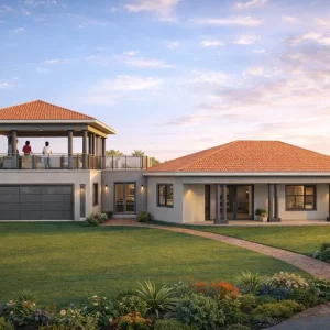 Modern 5-Bedroom Double-Storey House Plan