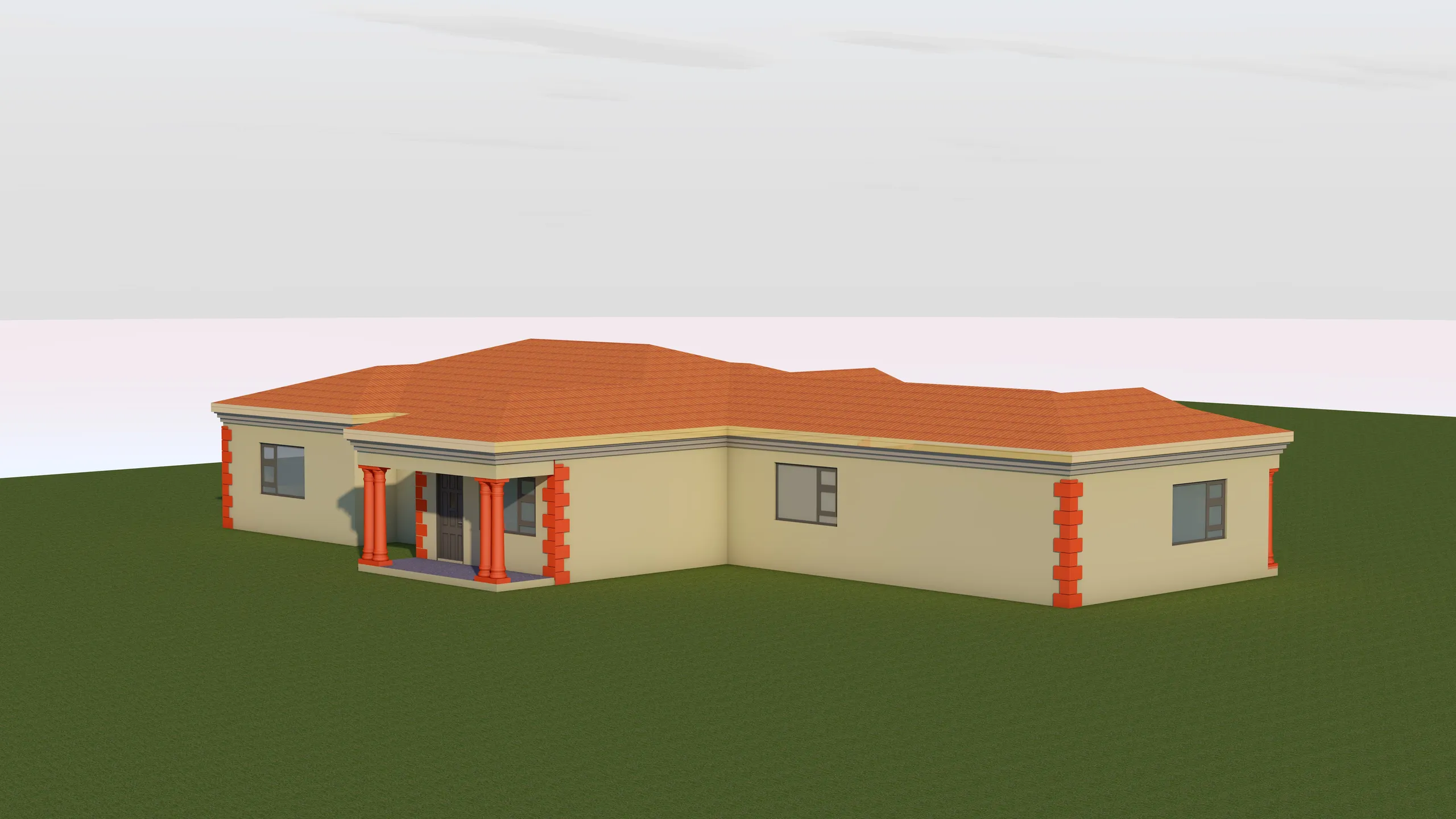 Modern 4 Bedroom House Plan - Image 2