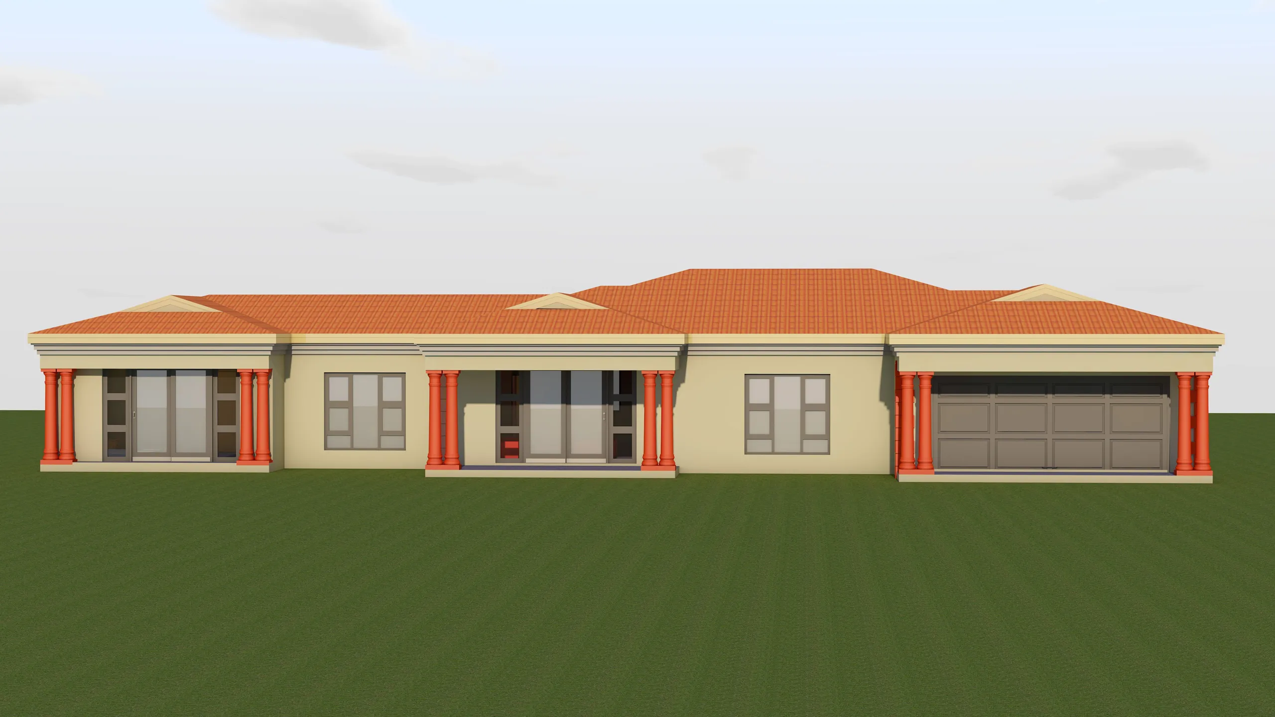 Modern 4 Bedroom House Plan