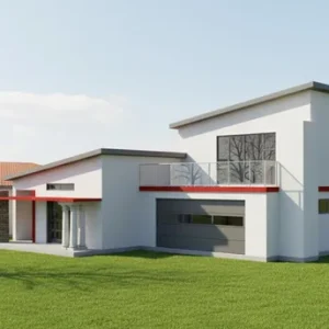 Modern 4-5 Bedroom Double-Storey House Plan Butterfly Roof Design